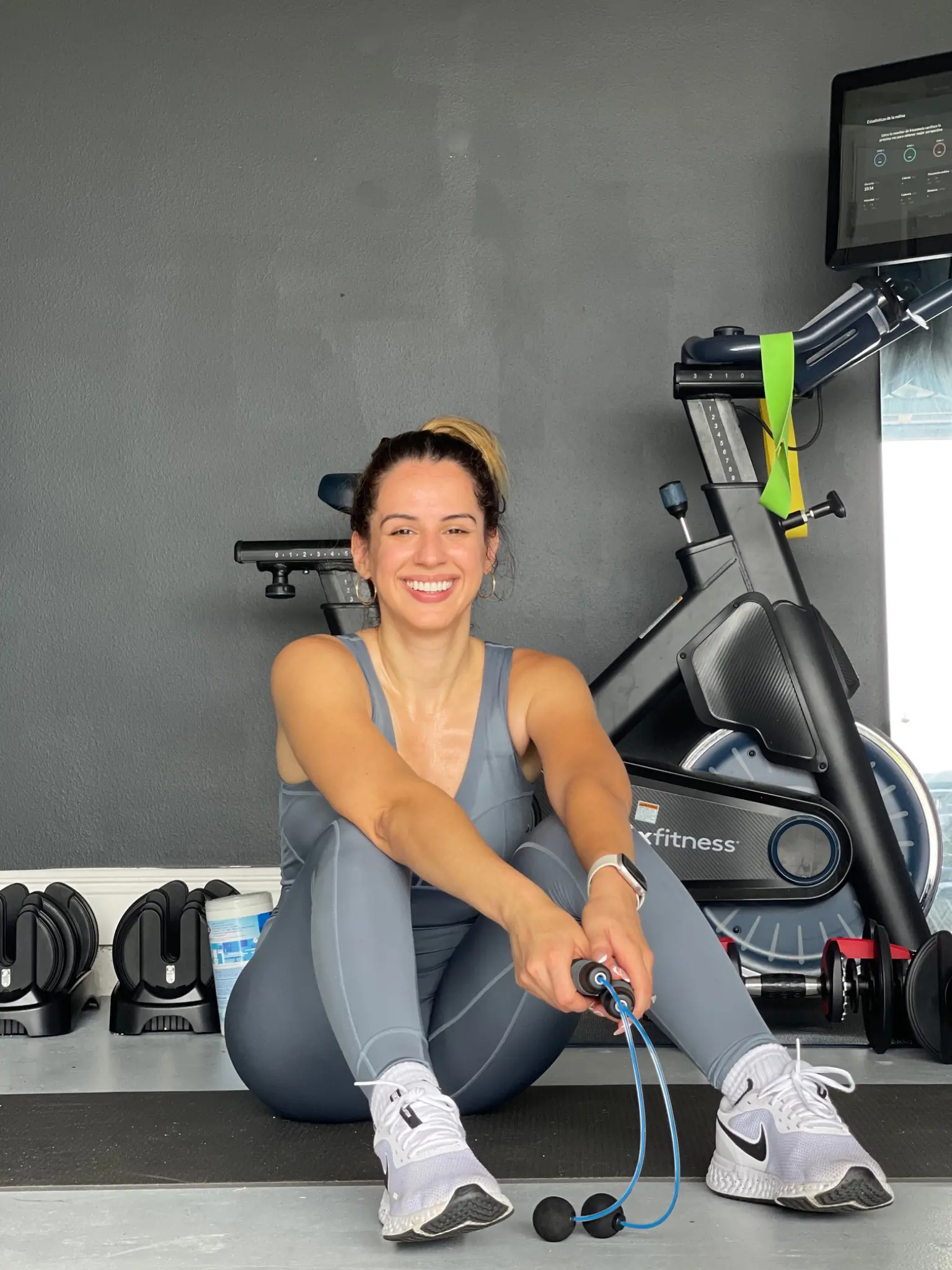 Marimar después de ejercitarse